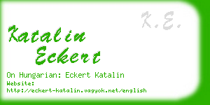 katalin eckert business card